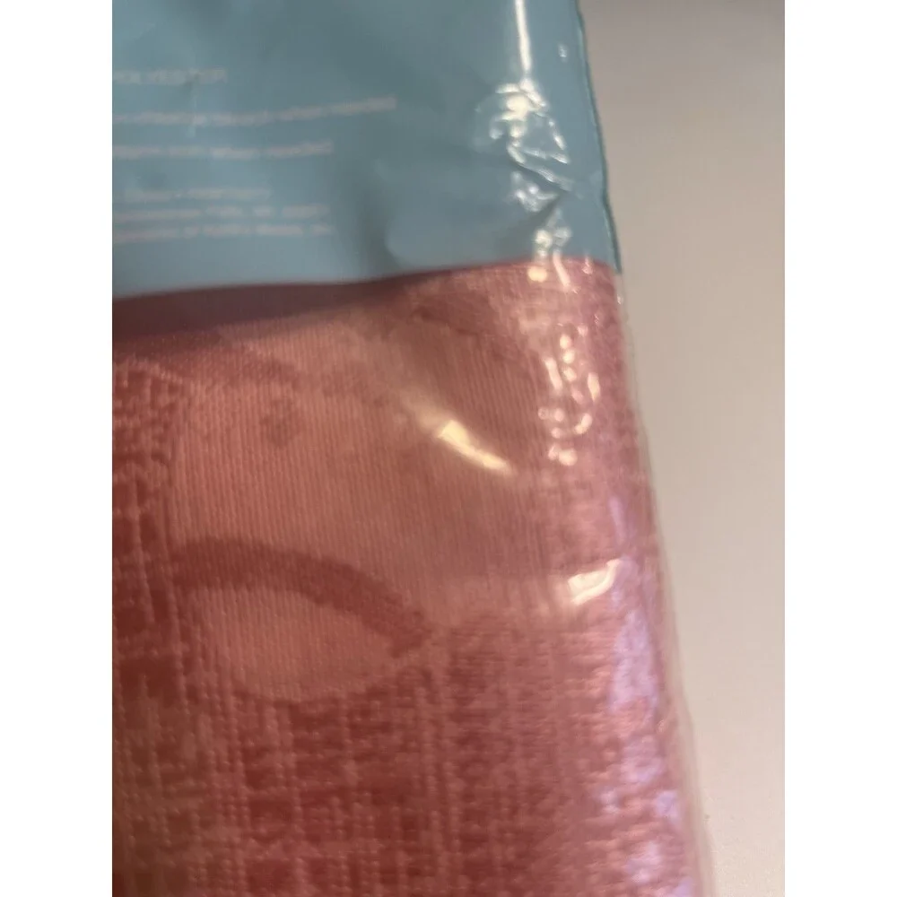 Blossom Bloom Pink Jacquard Easter Egg Napkins Table Scarves 20x20” Square 4pc